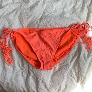 Xhilaration Neon Coral Side-Tie Bikini Bottom